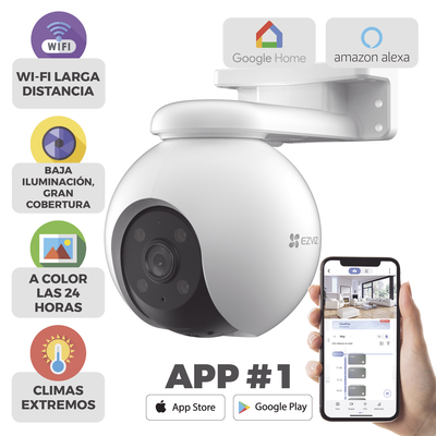 PT WiFi / (3K) 5MP / Visión 360° / Detección humana / Detección de Vehiculo / Audio de Dos Vías / Sirena / Luz Parpadeante / Colores en Oscuridad / Micro SD / Presets / Autoseguimiento / Exterior - Image 2