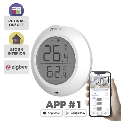 Sensor de Temperatura y Humedad / Compatible con Hub CS-A3 / Protocolo Zigbee - Image 2