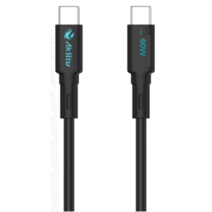 Cable de Carga USB-C a C / 1Metro / Magnético / Fast-Charging / Potencia 60W / Velocidad Transferencia 480 Mbps / Material Silicona No Tóxica / Conector Aluminio Anodizado